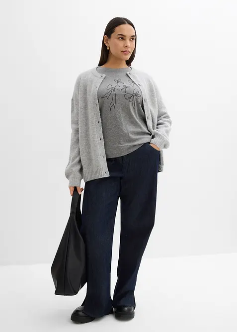 Maglia a maniche lunghe in puro cotone biologico, bonprix