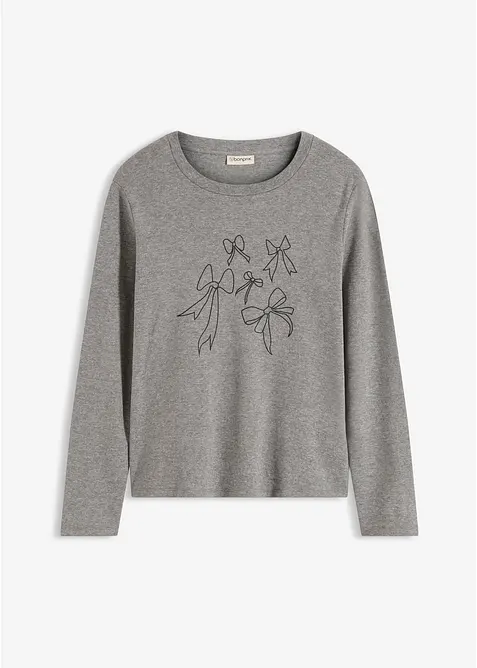 Maglia a maniche lunghe in puro cotone biologico, bonprix