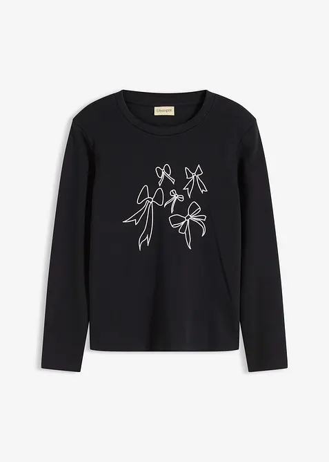 Maglia a maniche lunghe in puro cotone biologico, bonprix