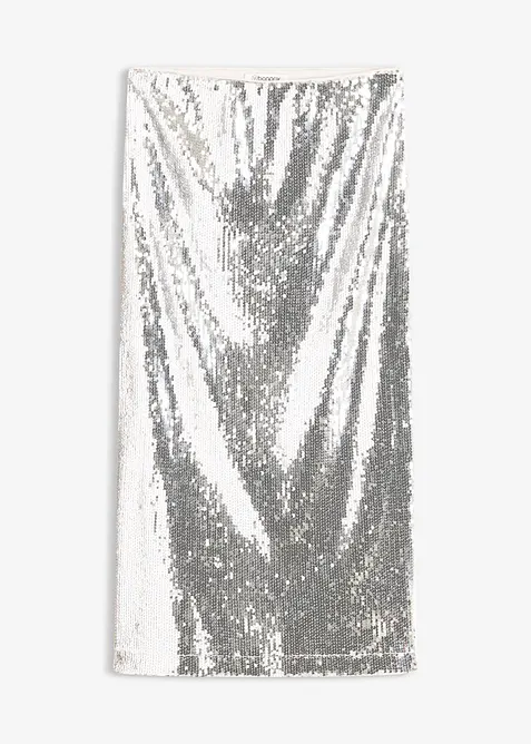 Gonna midi in paillettes, bonprix