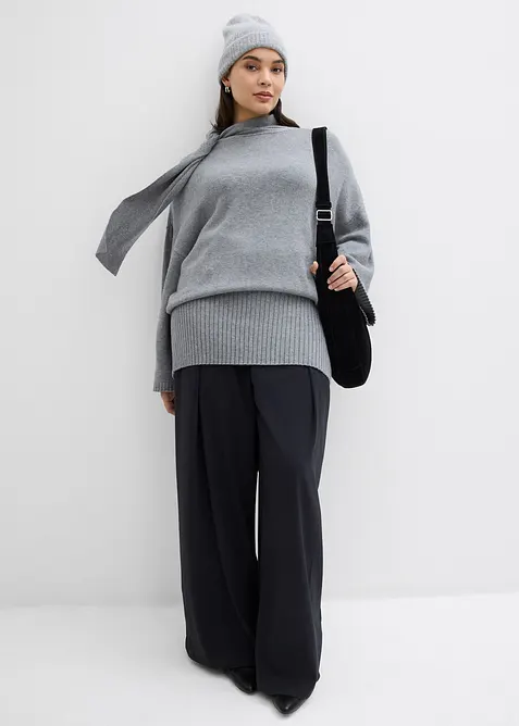 Maglione oversize in misto viscosa morbido, bonprix