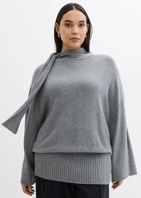 Maglione oversize in misto viscosa morbido, bonprix