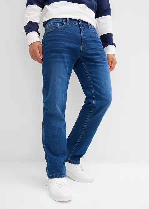 Jeans termici elasticizzati  straight con girovita comodo, relaxed fit, bonprix