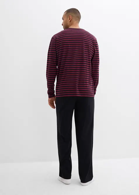 Pigiama a maniche lunghe in puro cotone, bonprix