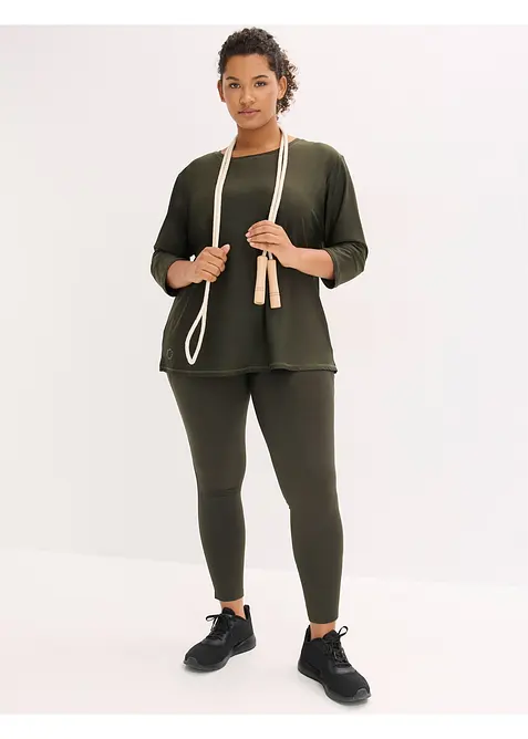 Leggings termici con dettagli riflettenti e tasca per il cellulare, bonprix