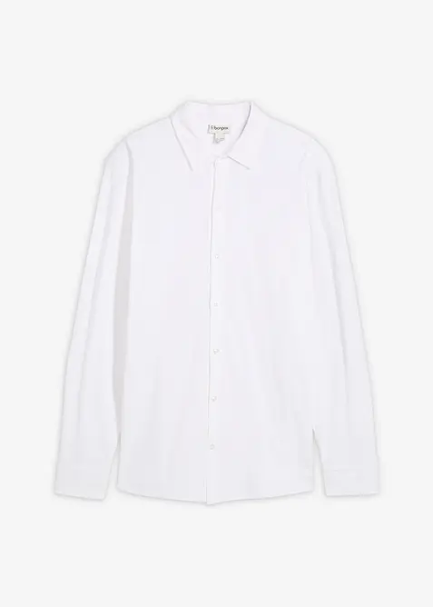 Camicia super elasticizzata in piquet di cotone, slim fit, bonprix