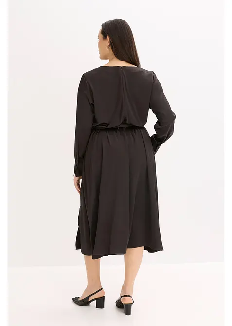 Abito midi in satin lucido, bonprix
