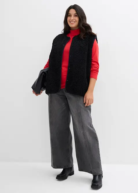 Maglia a maniche lunghe aderente, bonprix