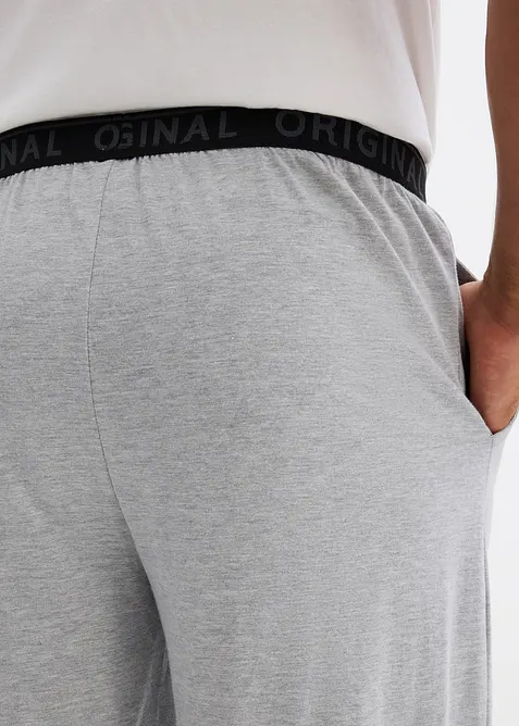 Pantaloni pigiama lunghi in puro cotone (pacco da 2), bonprix