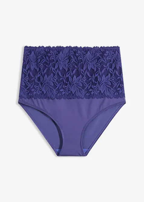 Panty a vita alta con pizzo delicato, bonprix