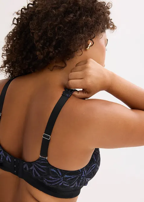 Reggiseno contenitivo senza ferretto con filato glitterato multicolore, bonprix