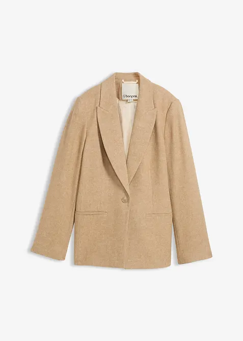 Blazer in misto lana a spina di pesce, bonprix