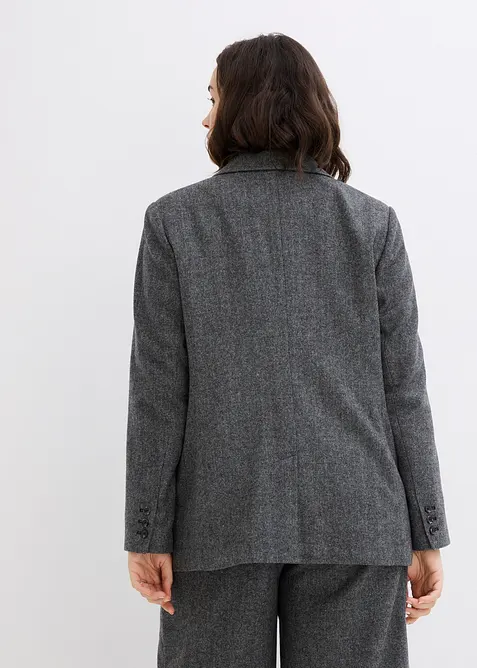 Blazer in misto lana a spina di pesce, bonprix