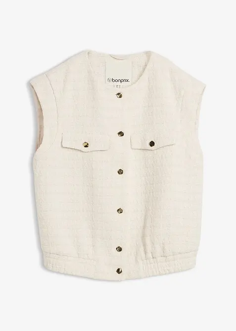 Blazer smanicato con percentuale di lana, bonprix