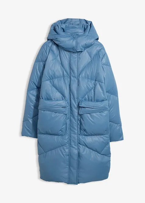 Piumino lungo idrorepellente con piume riciclate, bonprix