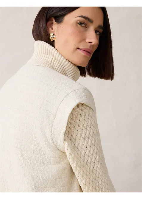 Blazer smanicato con percentuale di lana, bonprix