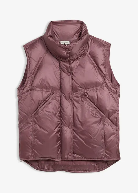 Gilet trapuntato con piume riciclate, bonprix