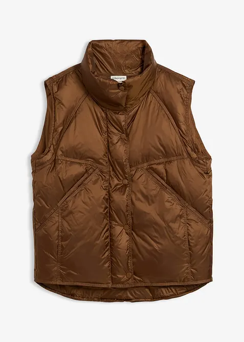 Gilet trapuntato con piume riciclate, bonprix