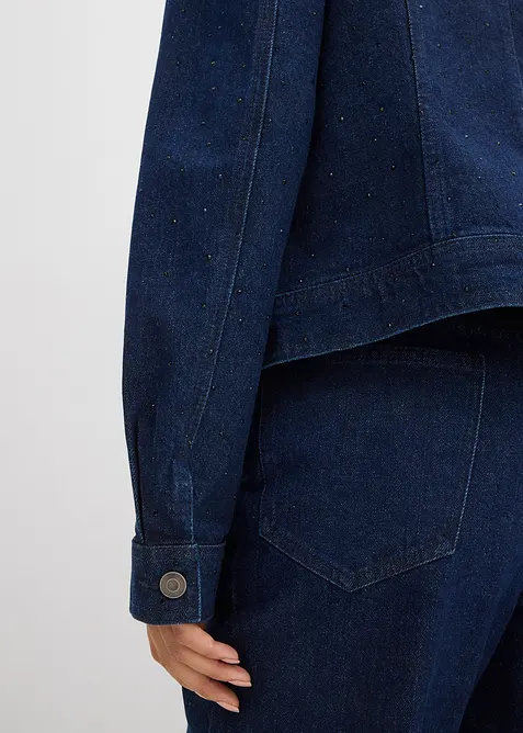 Giacca di jeans con strass, bonprix