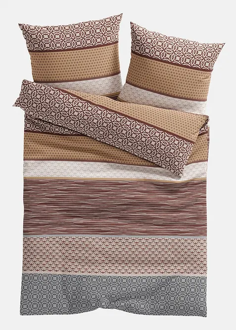 Biancheria da letto con fantasia a fasce, bonprix