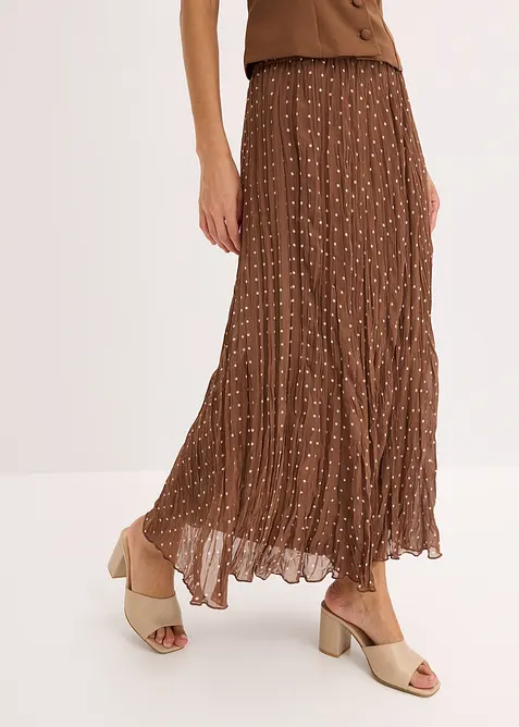 Gonna in chiffon con effetto stropicciato, bonprix