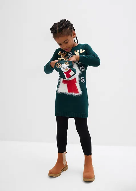 Abito in maglia e borsetta (set 2 pezzi), bonprix