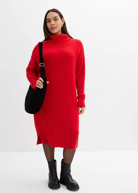 Abito in maglia oversize a collo alto, bonprix