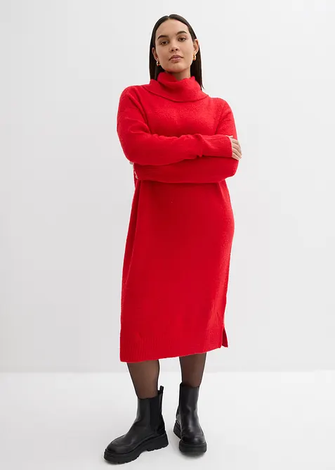 Abito in maglia oversize a collo alto, bonprix