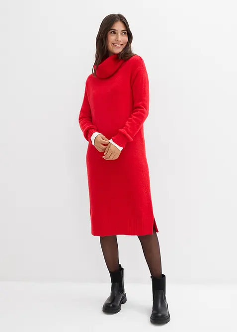 Abito in maglia oversize a collo alto, bonprix