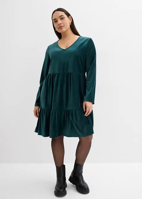 Miniabito in velluto elasticizzato, bonprix