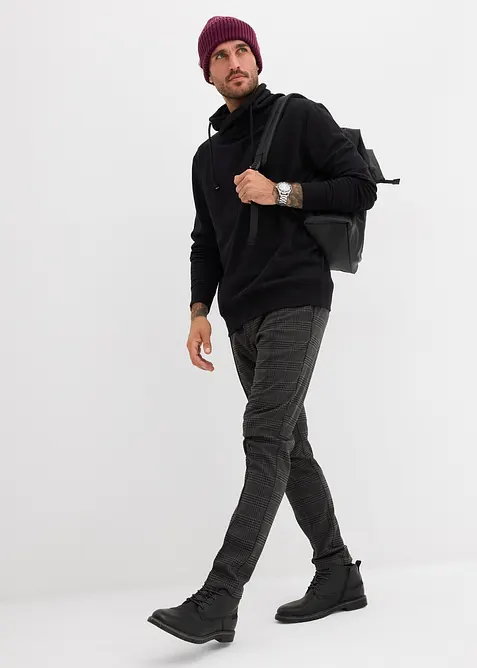 Felpa con collo a scialle in puro cotone biologico, bonprix