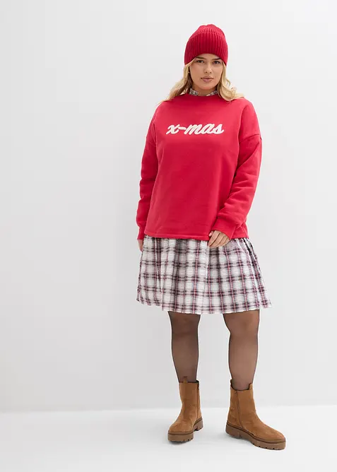 Felpa oversize in misto cotone, bonprix