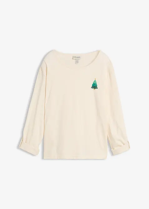 Maglia a maniche lunghe in puro cotone biologico, bonprix