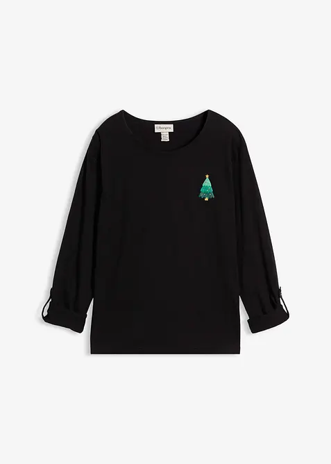 Maglia a maniche lunghe in puro cotone biologico, bonprix