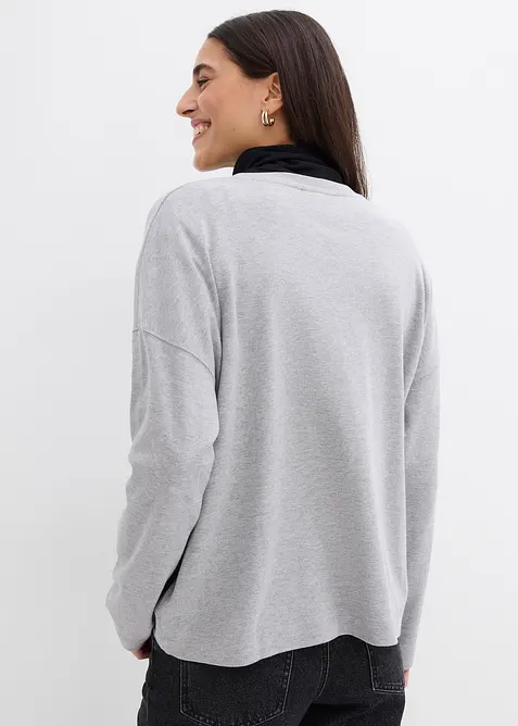 Maglia a maniche lunghe in puro cotone biologico, bonprix