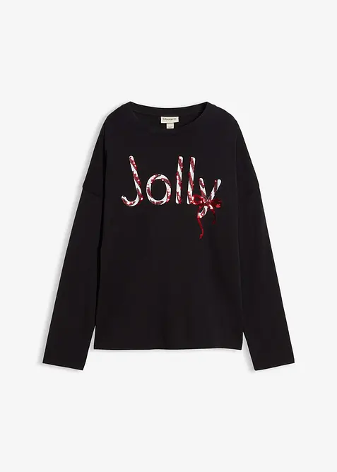 Maglia a maniche lunghe in puro cotone biologico, bonprix