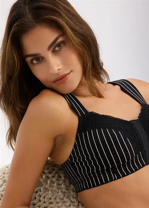 Reggiseno senza ferretto con chiusura anteriore e cotone biologico (pacco da 2), bonprix