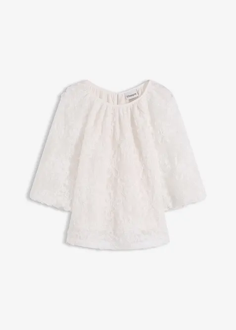 Blusa con motivo floreale operato, bonprix