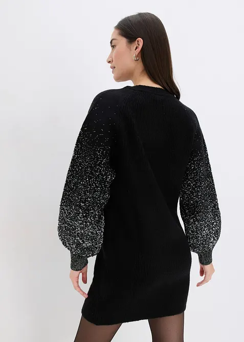 Abito in maglia con effetto glitterato, bonprix
