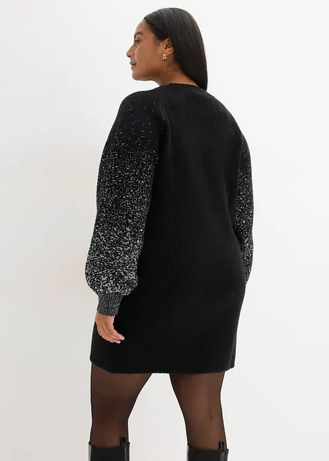 Abito in maglia con effetto glitterato, bonprix