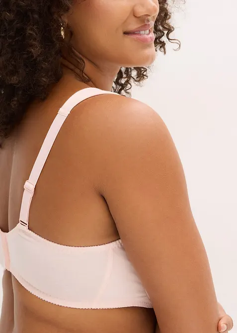 Reggiseno con ferretto, cotone biologico e pizzo (pacco da 2), bonprix