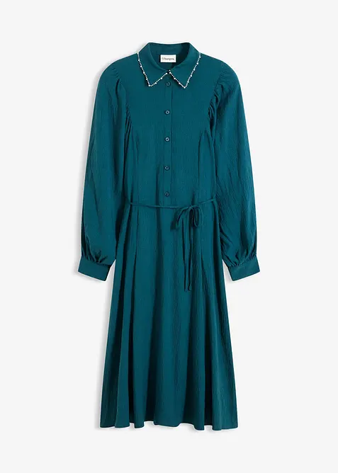 Abito midi con applicazione di perline, bonprix