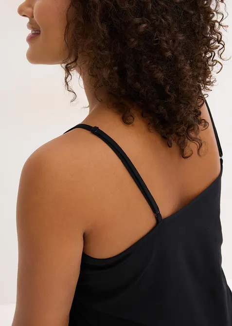 Canottiera con cotone biologico e pizzo (pacco da 2), bonprix