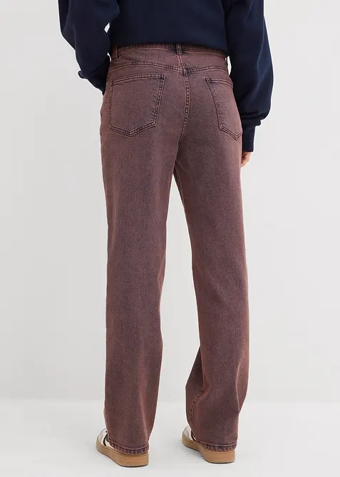 Pantaloni in twill con effetto slavato, bonprix