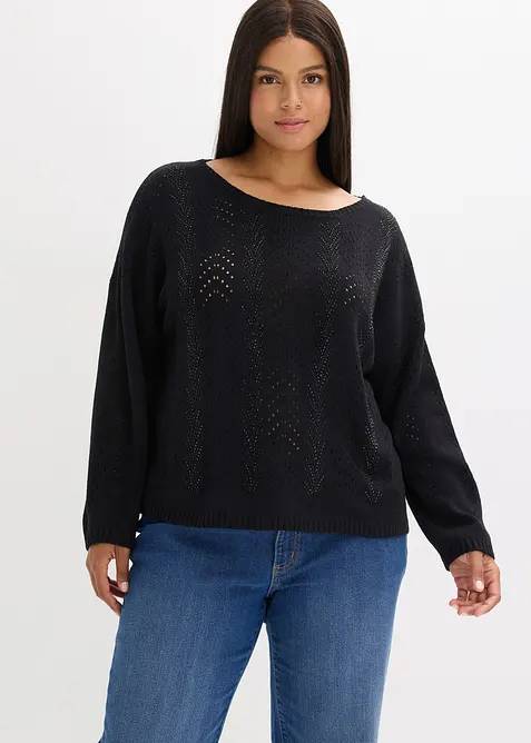 Maglione traforato, bonprix