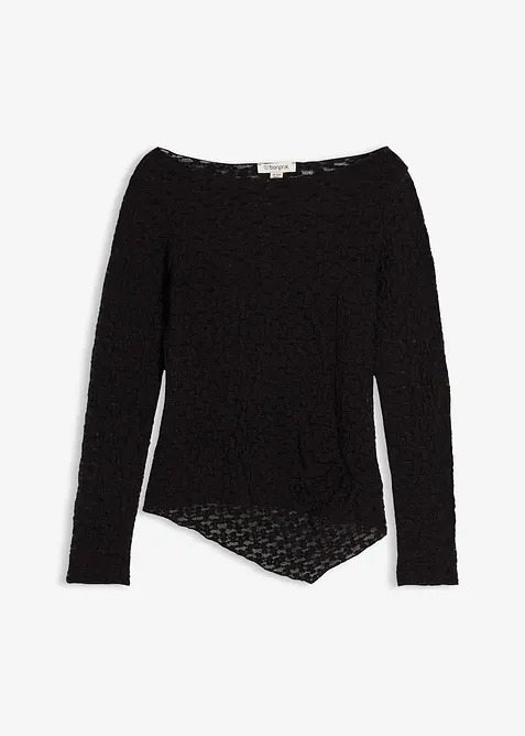Maglia in pizzo a maniche lunghe, bonprix