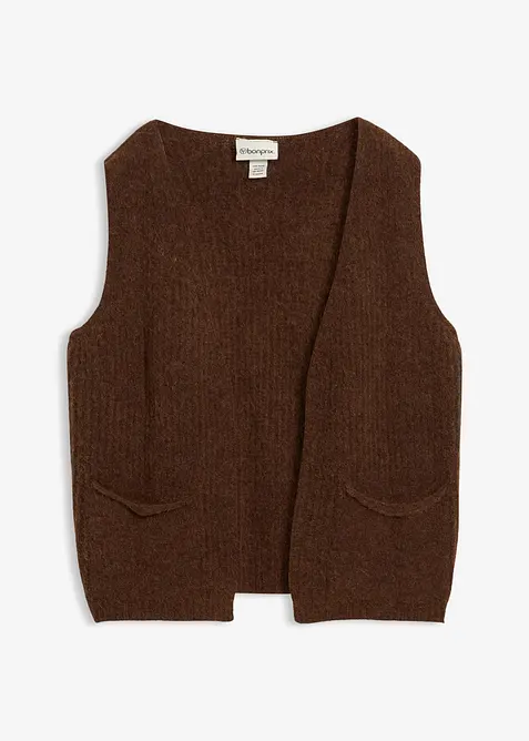 Gilet in filato grosso con lana d'alpaca, bonprix