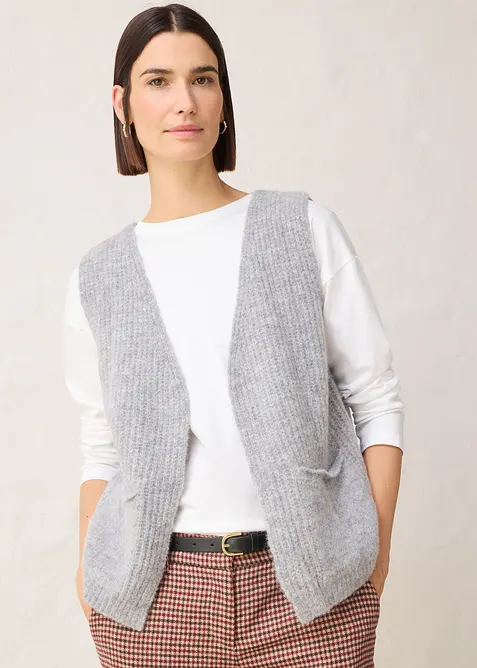 Gilet in filato grosso con lana d'alpaca, bonprix