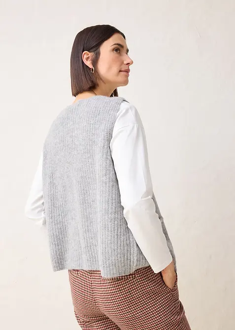 Gilet in filato grosso con lana d'alpaca, bonprix