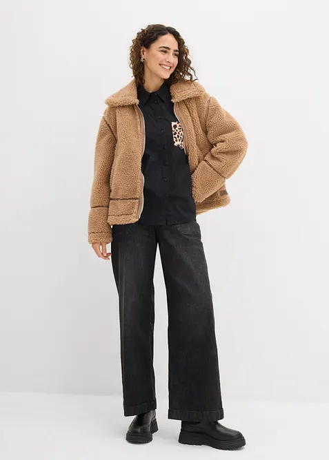 Camicia oversize con tasca a contrasto, bonprix